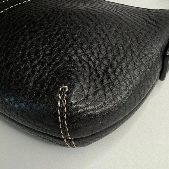 COACH Legacy Black Pebble Leather Wristlet - Picture 6 of 7